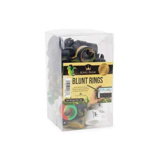 [048573456886] KING PALM BLUNT SILICONE RINGS 50CT