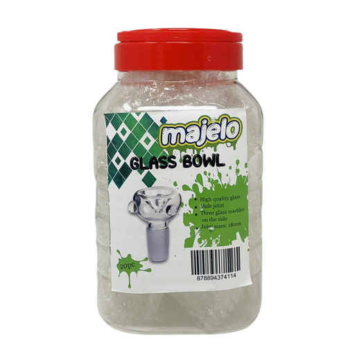 [INTREF01166] MAJELO 18MM MALE JOINT GLASS BOWL 20CT JAR