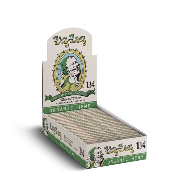 ZIG ZAG VINTAGE 1 1/4 ORGANIC HEMP ROLLING PAPERS BOX OF 24