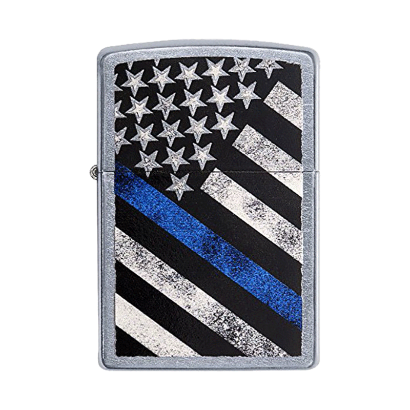 ZIPPO LIGHTER AMERICAN BLUE LINE DESIGN