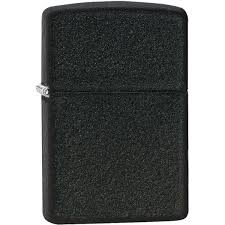 ZIPPO LIGHTER REG BLACK CRACKLE DESIGN