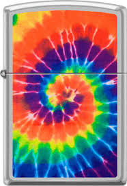 ZIPPO LIGHTER TIE DYE SWIRL DESIGN