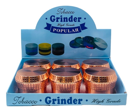 [TOBA-08015] TOBACCO GRINDER 4 PARTS #MD133RG BOX OF 6