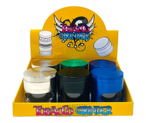 [TOBA-08057] TOBACCO GRINDER 4 PARTS #MD147 BOX OF 6