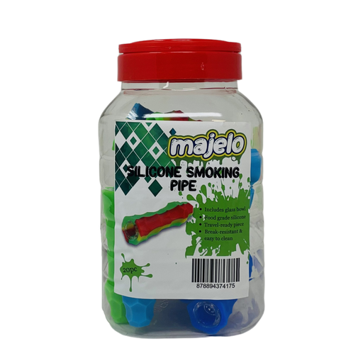 [INTREF01208] MAJELO SILICONE SMOKING PIPE H91 20CT JAR
