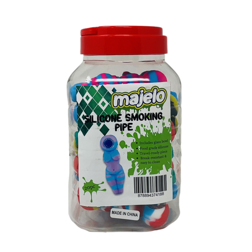 [INTREF01209] MAJELO SILICONE SMOKING PIPE H96 20CT JAR