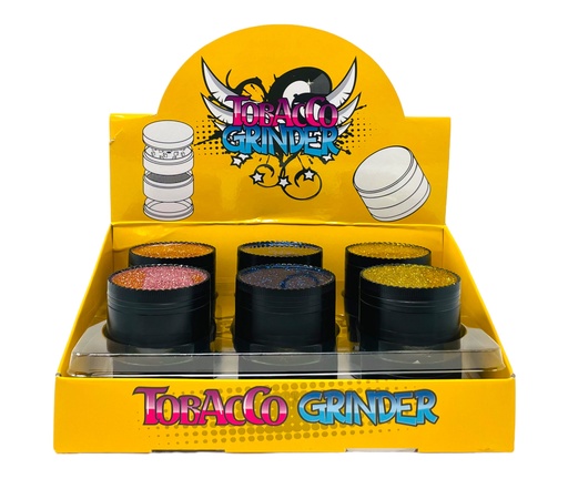 [TOBA-08101] TOBACCO GRINDER 4 PARTS #MD107SGF-1 BOX OF 12