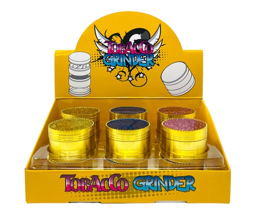 [TOBA-08105] TOBACCO GRINDER 4 PARTS #MD107SGF-3 BOX OF 12