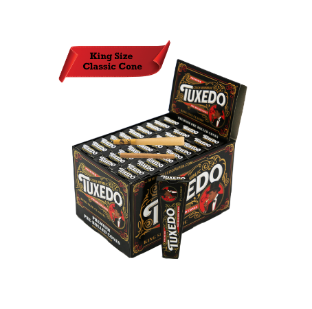 [TUXE-12070] TUXEDO CLASSIC KING SIZE CONES 3CT BOX OF 30