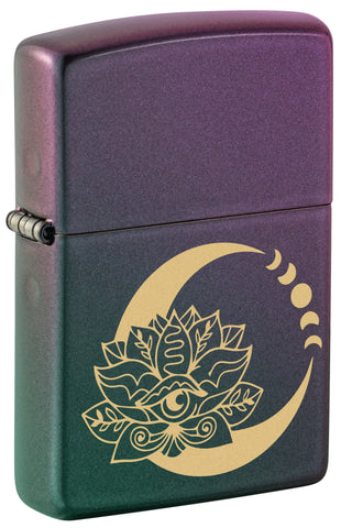 ZIPPO LIGHTER LOTUS MOON DESIGN 48587