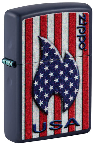 ZIPPO LIGHTER ZIPPO PATRIOTIC FLAME DESIGN 48560