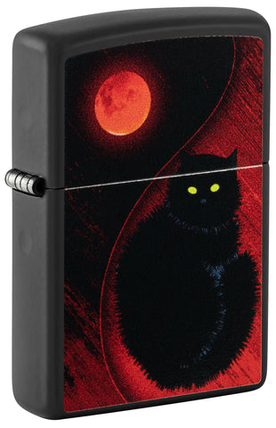 ZIPPO LIGHTER BLACK CAT DESIGN 48453