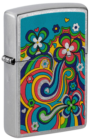 ZIPPO LIGHTER FLOWER POWER DESIGN 48579