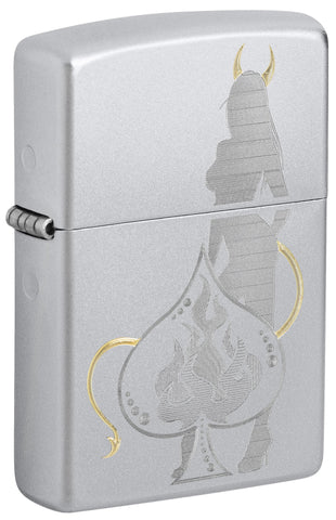 ZIPPO LIGHTER DEVILISH ACE DESIGN 48658