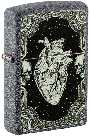 ZIPPO LIGHTER HEART DESIGN 48720