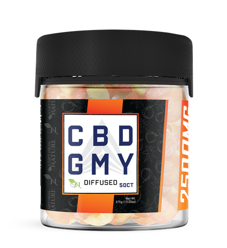 [AGFN-19984] AGFN 2500MG CBD GMY GUMMIES 50CT JAR (PEACH RINGS)