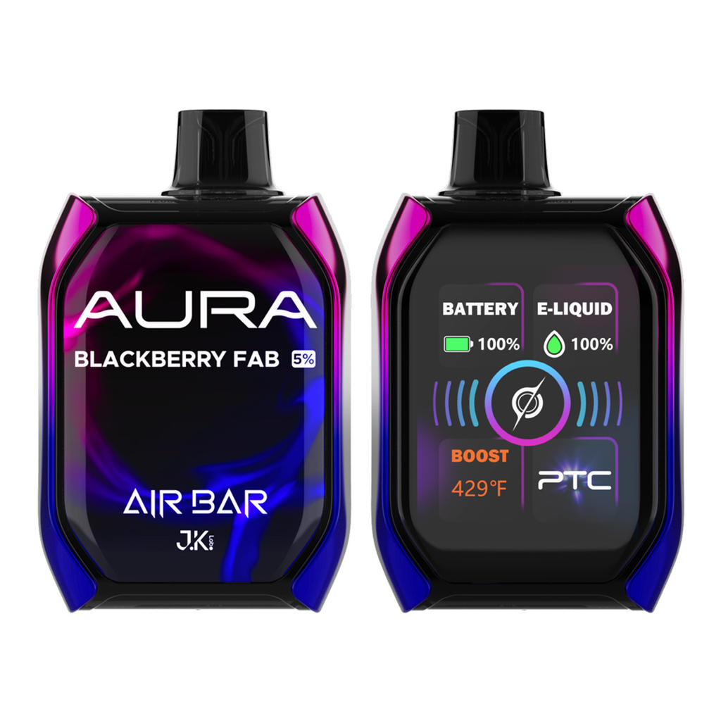 AIR BAR AURA HOLIDAY EDITION 5% DISPOSABLE 25000 PUFFS BOX OF 5