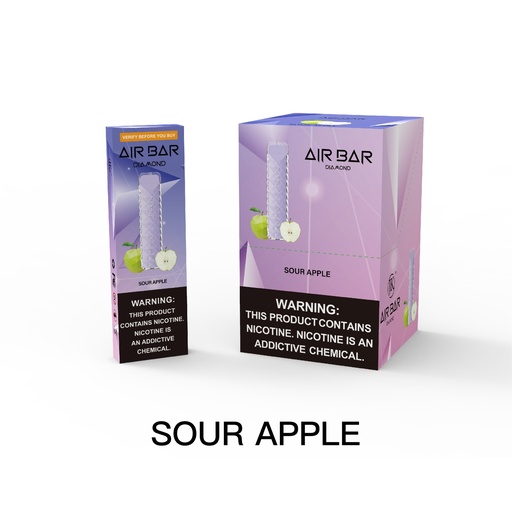 [840189904627] AIR BAR DIAMOND 5% DISPOSABLE BOX OF 10 (SOUR APPLE)