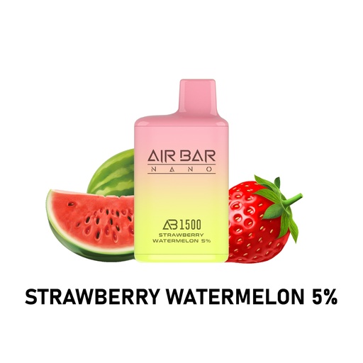 [AIR -19128] AIR BAR NANO 5% DISPOSABLE 1500 PUFFS BOX OF 10 (STRAWBERRY WATERMELON)