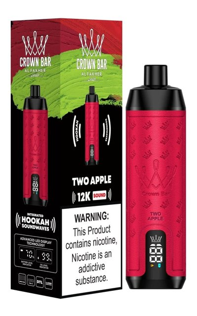 AL FAKHER CROWN BAR SOUND 5% DISPOSABLE 12000 PUFFS BOX OF 10