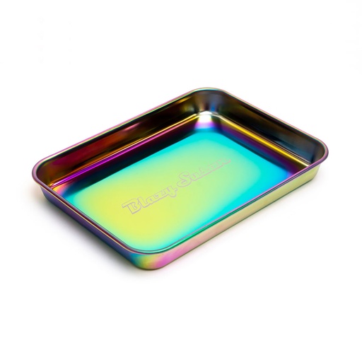 [BLAZ-11494] BLAZY SUSAN STAINLESS STEEL ROLLING TRAY (RAINBOW)