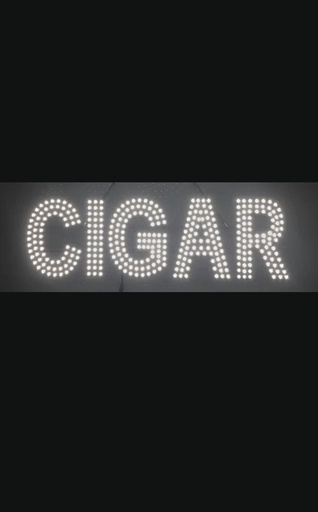 [BUS-01662] BUSINESS IMAGE SIGN LED (CIGARS) DESIGN (WHITE)