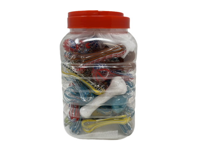 3" GLASS PIPE 20CT JAR
