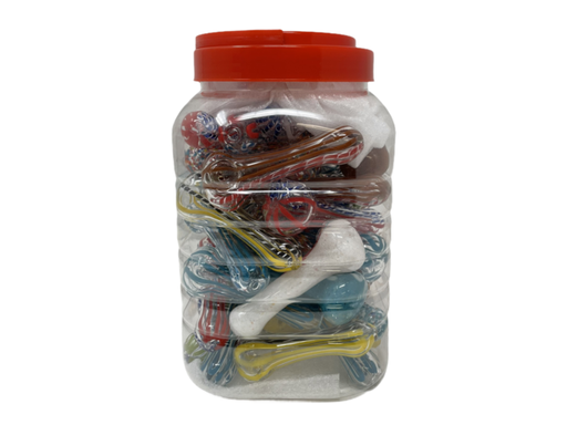 [782962540373] 3" GLASS PIPE 20CT JAR