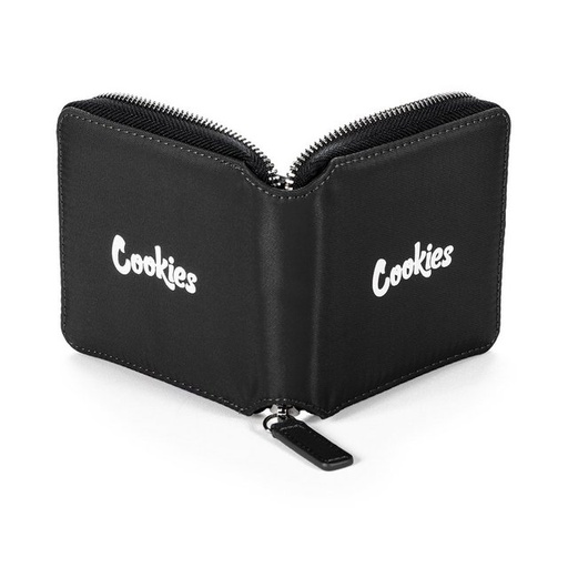 [INTREF04221] COOKIES LUXE MATTE SATIN WALLET (BLACK)