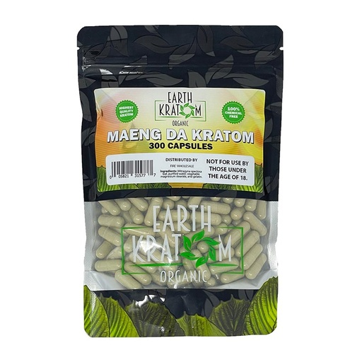 [EART-10251] EARTH KRATOM CAPSULES (GREEN MAENG DA, 300CT)