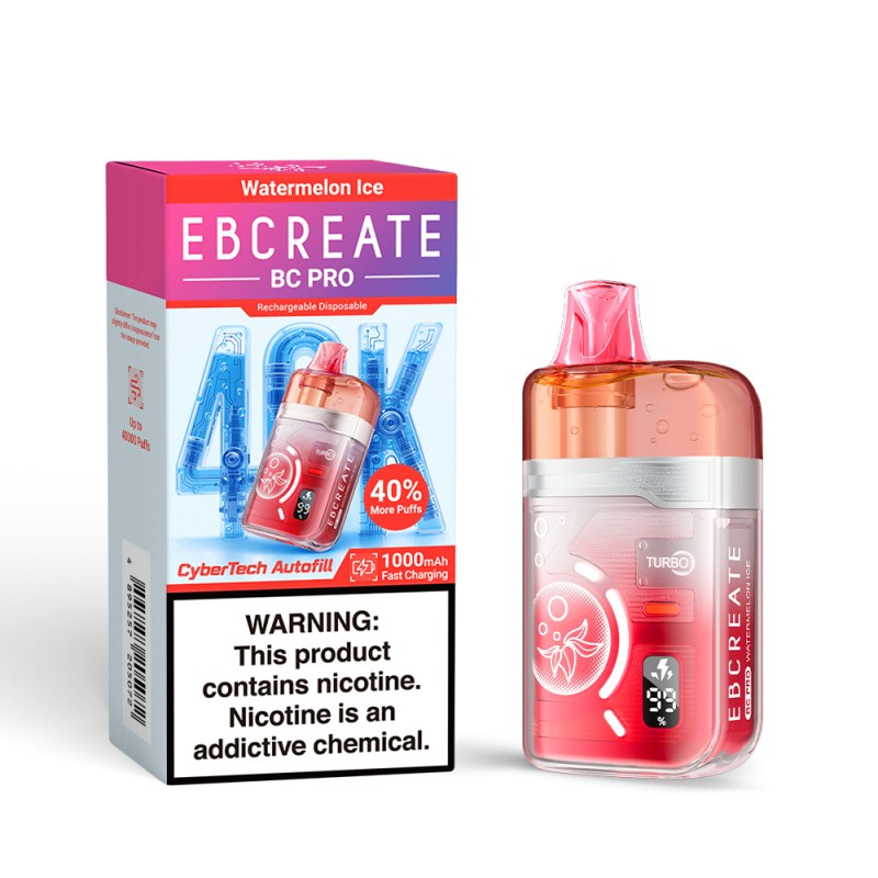 EBCREATE BC PRO 5% DISPOSABLE 40000 PUFFS BOX OF 5