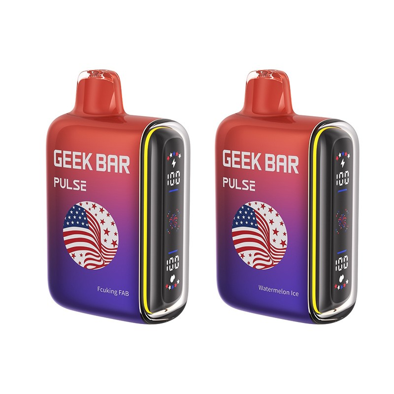 GEEK BAR PULSE PATRIOT EDITION 5% DISPOSABLE 15000 PUFFS BOX OF 5