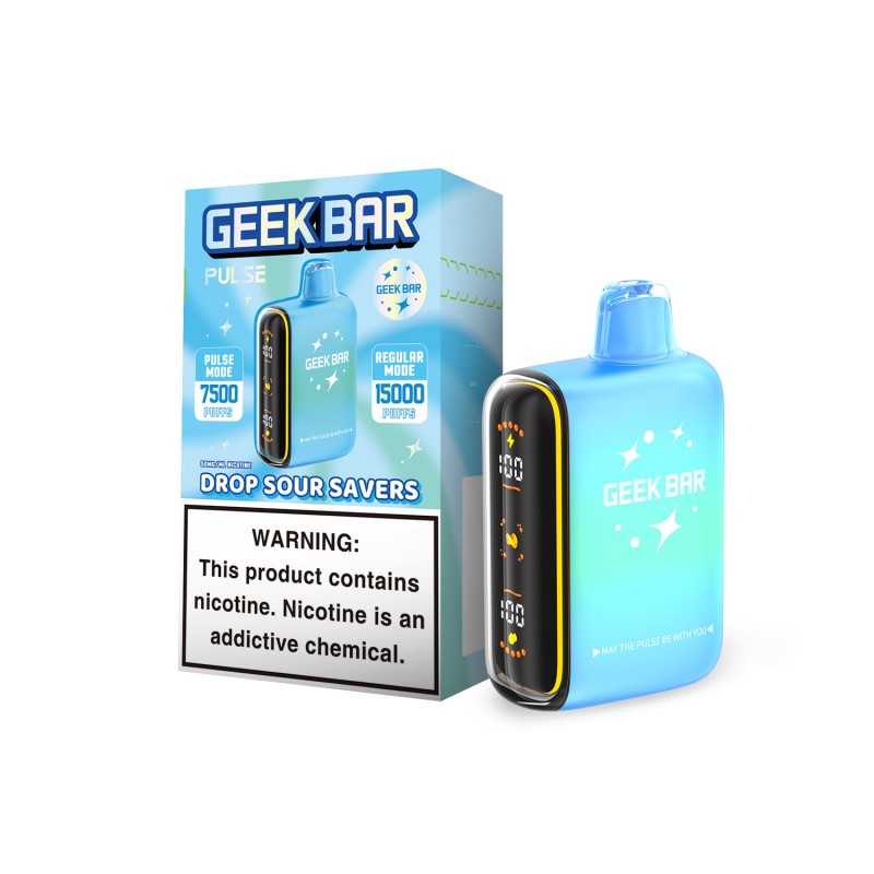 GEEK BAR PULSE SAVERS EDITION 5% DISPOSABLE 15000 PUFFS BOX OF 5