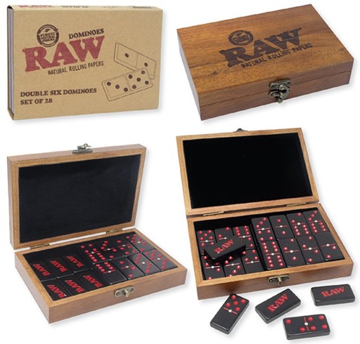 [INTREF01583] RAW DOUBLE SIX DOMINOES SET OF 28