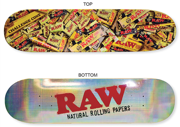 RAW SKATE BOARD DECK S5 STANDARD RAINBOW BOTTOM
