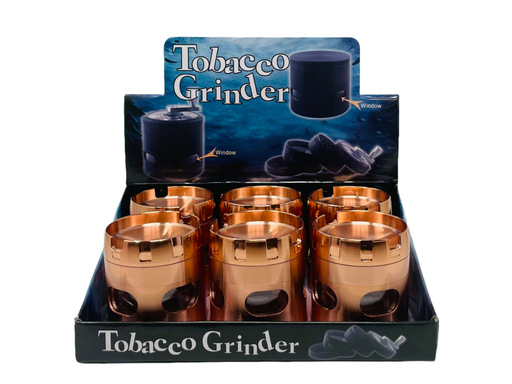 [INTREF01937] TOBACCO GRINDER 4 PARTS U SHAPE TOP WITH PHONE HOLDER ROSE GOLD #TG4-63PH-DR2 BOX OF 6