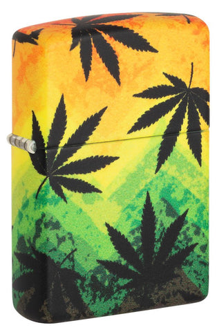[INTREF02665] ZIPPO LIGHTER CANNABIS DESIGN 49806