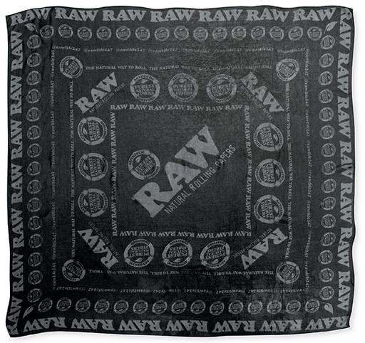 [INTREF03641] RAW FASHION SCARF BLACK ON BLACK