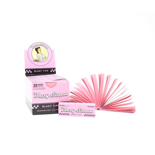 [BLAZ-08201] BLAZY SUSAN PINK FILTER TIPS 50CT BOX OF 25