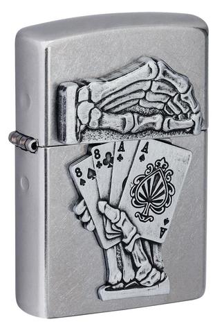 [ITM010621018417] ZIPPO LIGHTER DEAD MAN'S HAND EMBLEM 49536