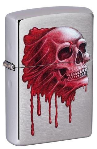 [ITM010621018423] ZIPPO LIGHTER SKULL DESIGN 49603