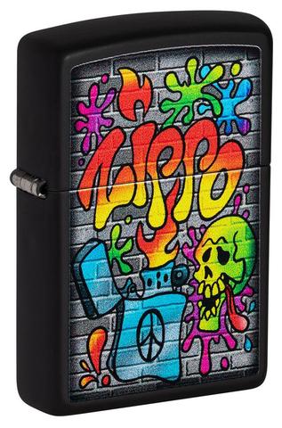 [ITM010621018426] ZIPPO LIGHTER STREET ART DESIGN 49605