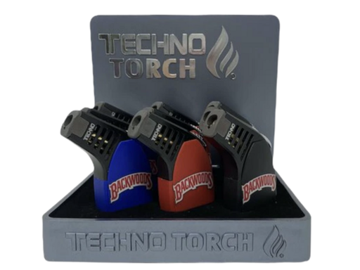 [ITM020421017202] TECHNO TORCH BW SLANT TORCH LIGHTER #12156BW2 BOX OF 9