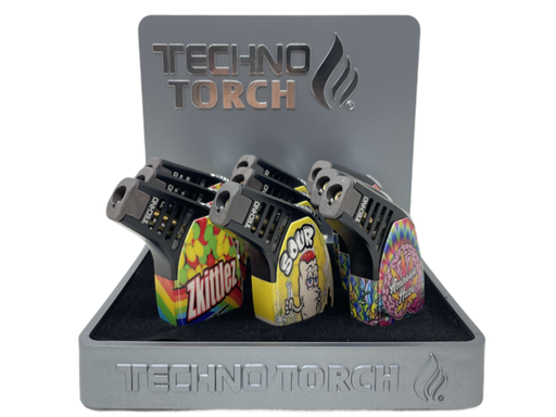 [ITM020421017204] TECHNO TORCH CANNABIS SLANT TORCH LIGHTER #12156CS3 BOX OF 9