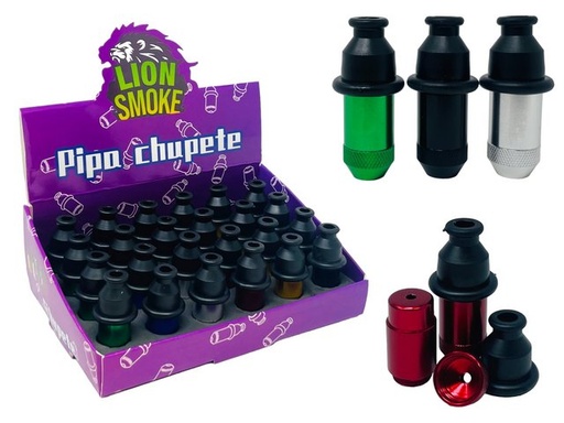 [LION-13428] LION SMOKE PIPA CHUPETE BOX OF 24 (SOLID COLORS)