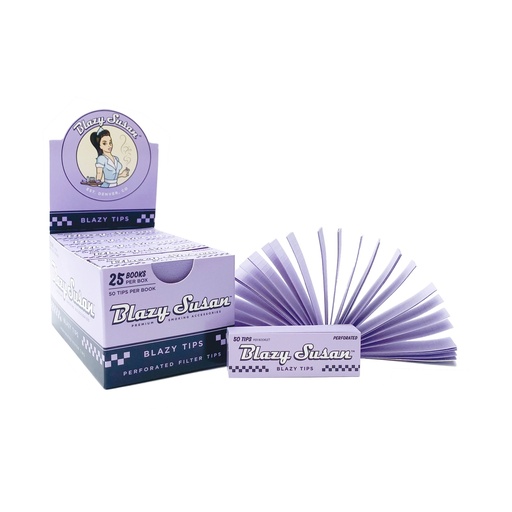 [BLAZ-11470] BLAZY SUSAN PURPLE FILTER TIPS 50CT BOX OF 25