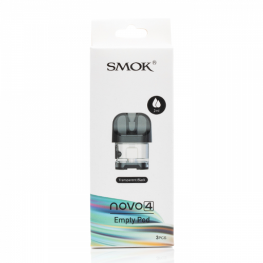 [ITM030721019106] SMOK NOVO 4 EMPTY POD TRANSPARENT BLACK 3CT