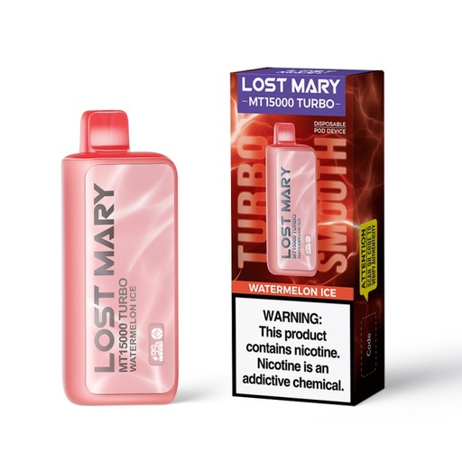 [LOST-21594] LOST MARY MT15000 TURBO 5% DISPOSABLE BOX OF 5 (WATERMELON ICE)