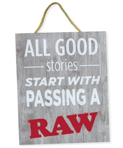 [ITM040521017896] RAW RUSTIC WOOD SIGN ALL GOOD STORIES