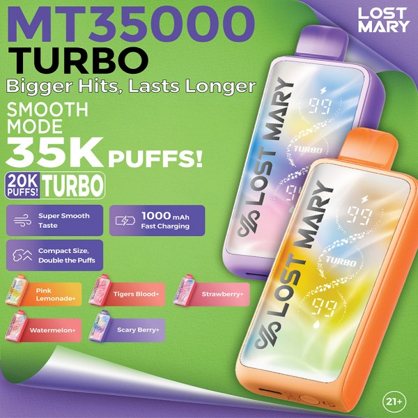 LOST MARY MT35000 TURBO 5% DISPOSABLE BOX OF 5